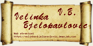 Velinka Bjelopavlović vizit kartica